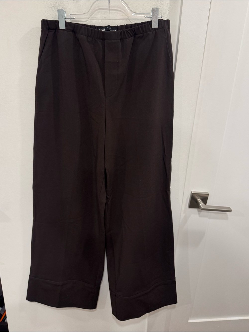 Zara Brown Wide-Leg Pants
